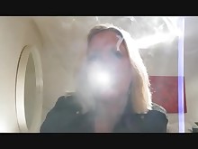 blonde kiss milf smoking