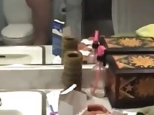 bathroom brunette big-cock creampie cumshot fuck huge-cock little mammy